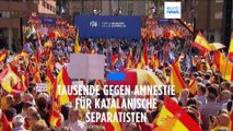 Proteste gegen mögliche Amnestie für katalanische Separatisten