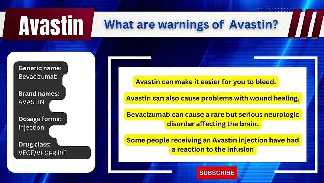 Avastin Bevacizumab USES SIDE EFFECTS DOSAGE DRUG INTERACTIONS