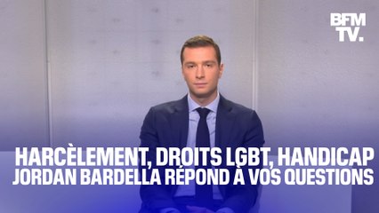 Harcèlement scolaire, droits LGBT, handicap... Jordan Bardella répond à vos questions dans La Capsule de BFM Politique