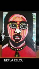 Nepla Relou - Jiboina  Châssis coton acrylique création originale