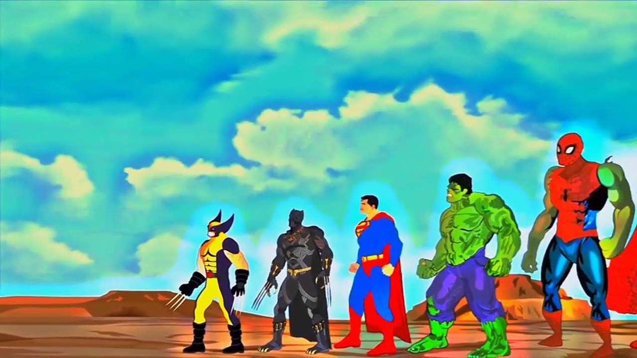x men vs Hulk Batman fighting to devil  cartoon character animation video