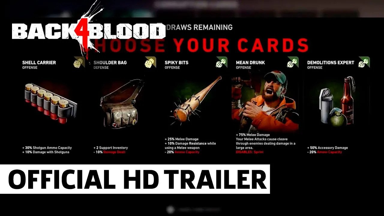 Back 4 Blood Tutorial The Card System Trailer