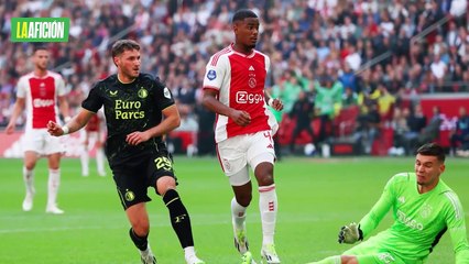 Santi Giménez marca doblete en partido suspendido del Feyenoord ante Ajax