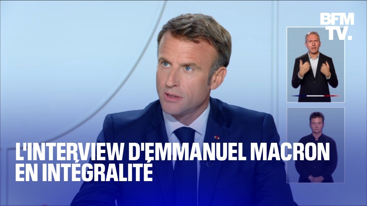 L'interview d'Emmanuel Macron en intégralité