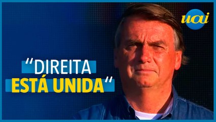 'Direita está unida', afirma Bolsoaro em evento com apoiadores