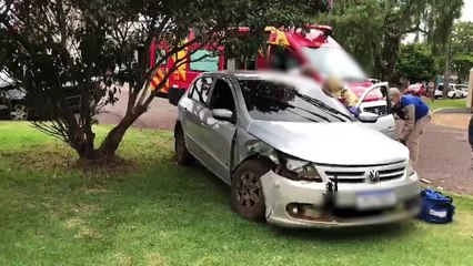 Motorista de Gol fica ferida em acidente Rua Estanislau Cidral no Alto Alegre