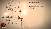 RESOLVIENDO una ecuación exponencial en segundos. (Ejercicio 1). SOLVING an exponential equation in seconds. (Exercise 1).