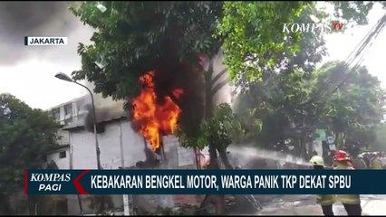 Lokasi Bersampingan dengan SPBU, Kebakaran Bengkel Motor Ini Buat Warga Panik!
