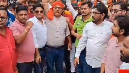 भागलपुर: विश्व हिंदू परिषद और बजरंग दल के द्वारा निकाली गई शौर्य जागरण यात्रा
