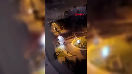 Ataşehir'de Dönel Kavşakta Kaza