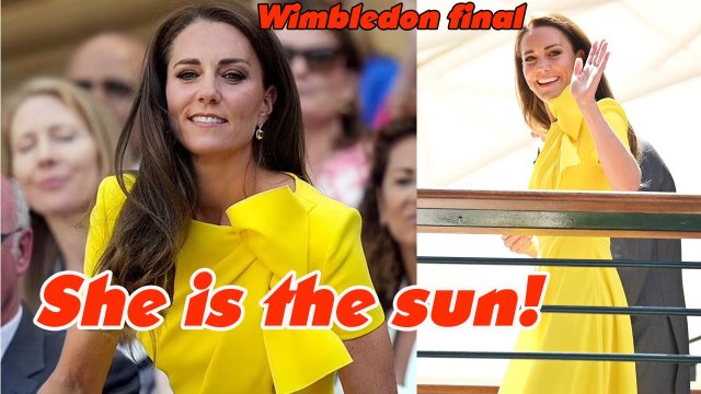 Kate Middleton glows in yellow as she arrives at Wimbledon for the Ladies’ Singles Final