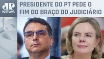 Flávio Bolsonaro aciona AGU contra Gleisi Hoffmann por críticas à Justiça Eleitoral