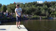 WATCH: Belgium introduces its first stone-skimming competition