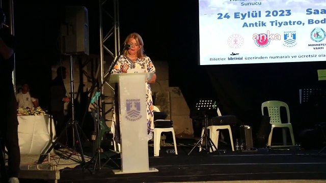 Bodrum Belediyesi Başkanvekili Emel Çakaloğlu, 'Sanat Güneşi'ni anma konserinin açılışında konuştu