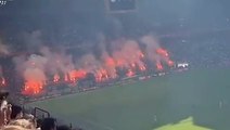 Furious Ajax fans throw flares onto pitch as clash with Feyenoord abandoned