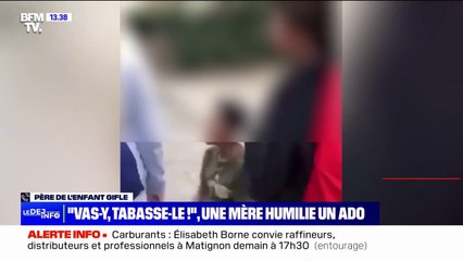 "Ce qui l'embête c'est qu'elle lui a demandé de se mettre à genoux": genoux": le père de l'enfant giflé par la mère d'un de ses camarades réagit sur BFMTV