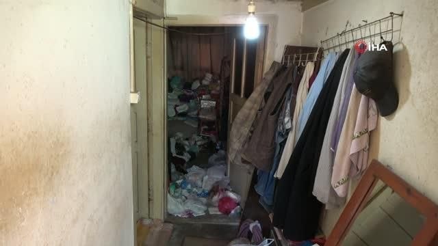 Yalnız yaşayan kadının evinden 2 kamyon çöp çıkartıldı