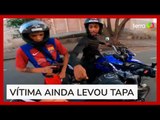 Com câmera em capacete, motociclista grava o próprio assalto no Rio de Janeiro
