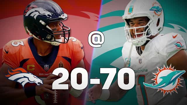 Dolphins make 70-point splash against the Broncos