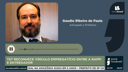 TST RECONHECE VÍNCULO EMPREGATÍCIO ENTRE A RAPPI E ENTREGADOR