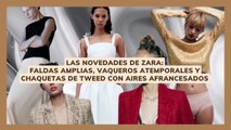 Las novedades de Zara faldas amplias, vaqueros atemporales y chaquetas de tweed con aires afrancesados