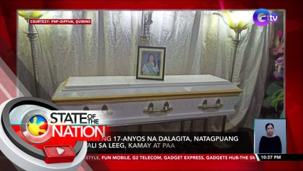 Katawan ng 17-anyos na dalagita, natagpuang may tali sa leeg, kamay at paa | SONA