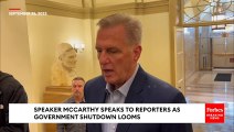 BREAKING NEWS: Speaker McCarthy Issues Public Warning To Republicans In Favor Of Government Shutdown