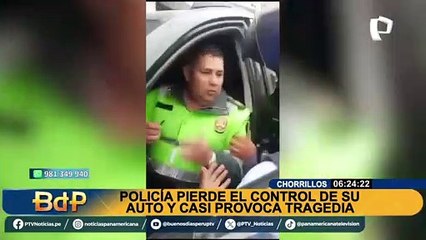 Policía, presuntamente ebrio, choca contra vivienda en Chorrillos: vecinos denuncian que intentó darse a la fuga