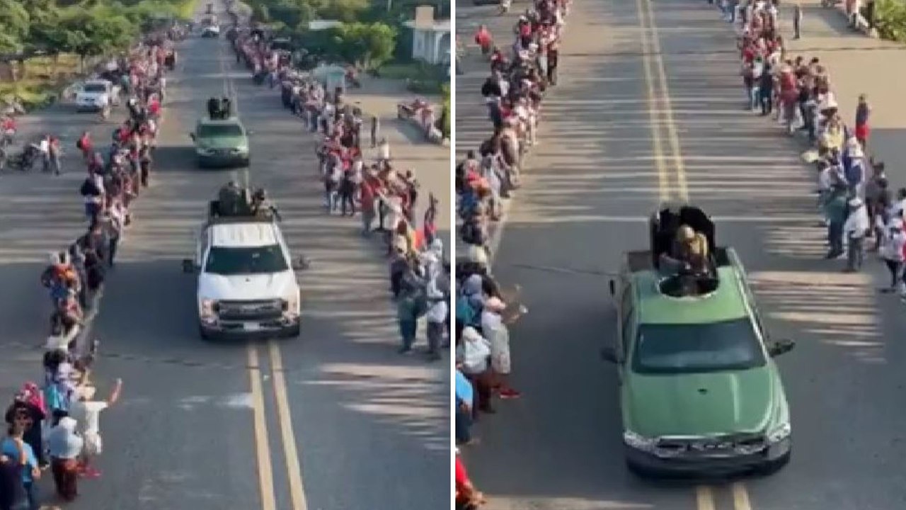 Polémica por videos de narcos del cartel de Sinaloa siendo aplaudidos por ciudadanos en México