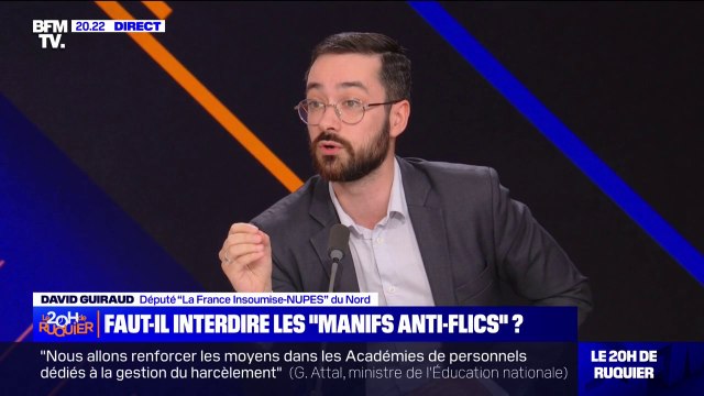 David Guiraud (LFI): Les gens demandent de la police au quotidien (...) On peut vouloir vivre tranquillement et ne pas vouloir forcément que son gamin soit tué à la suite d'un refus d'obtempérer
