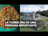 INAH descubre tumba maya con tres vasijas cerámicas en Palenque, Chiapas