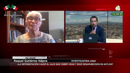 Raquel Gutiérrez Nájera hace un análisis sobre el alud de lodo en el municipio de Autlán de Navarro.
