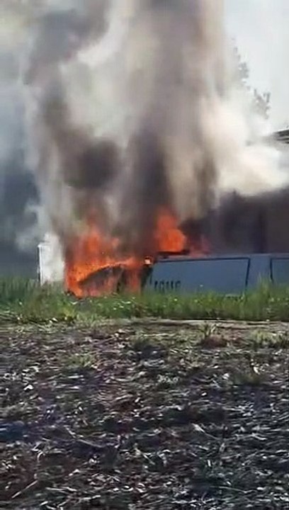 Alleged stolen car goes up in flames