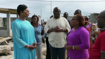 Nasseneba Touré visite le futur centre d'accueil des enfants de port-bouet