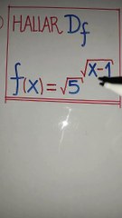 Dominio de una Función exponencial : ejercicio elemental 1