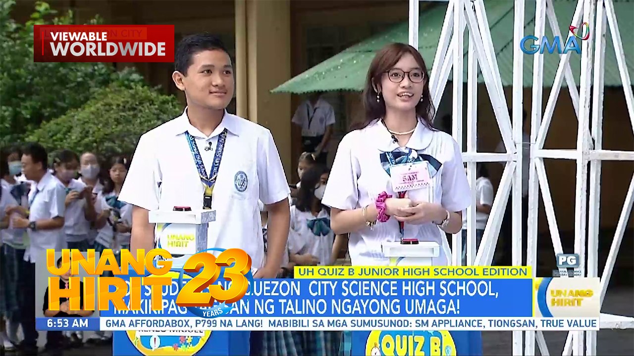 UH Quiz B sa Quezon City Science High School Unang Hirit video Dailymotion