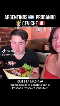 Argentinos prueban ceviche peruano y aprueban la sazón peruana
