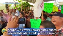 Sergio Gutiérrez Luna aseguró conocer las necesidades del estado previo a su registro
