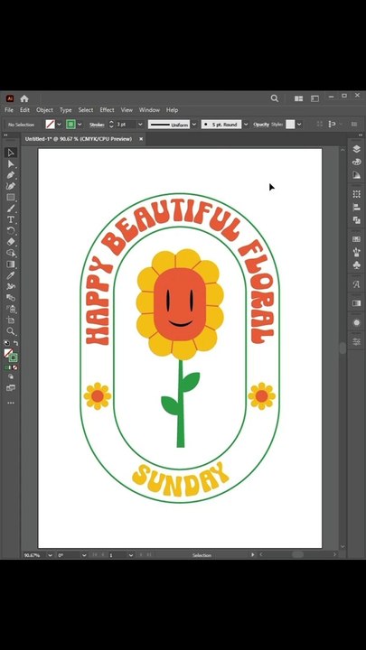 How to draw abstract floral pattern design