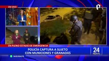 San Juan de Lurigancho: capturan a sujeto que tenía granadas y municiones