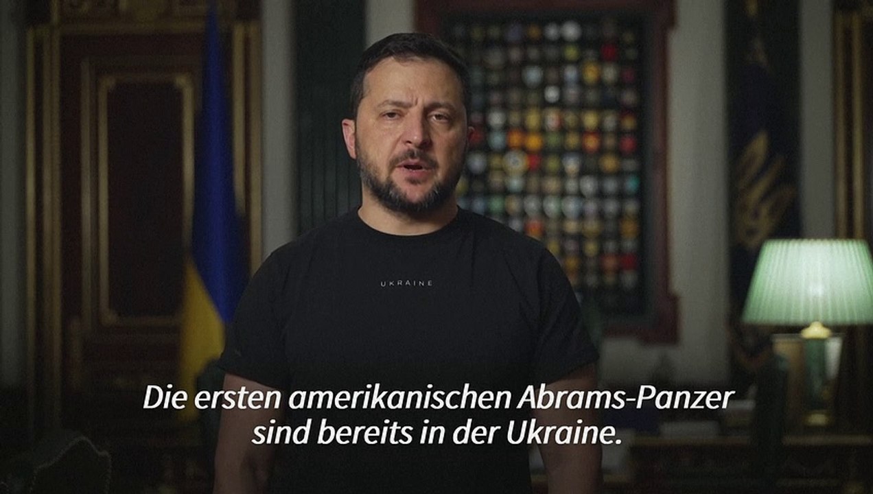 Selenskyj: Erste US-Panzer vom Typ Abrams in der Ukraine eingetroffen