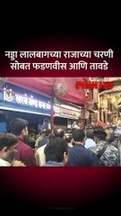भाजपचे राष्ट्रीय अध्यक्ष मुंबईत, लालबागच्या राजाचं घेतलं दर्शन