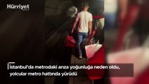 İstanbul'da metrodaki arıza yoğunluğa neden oldu, yolcular metro hattında yürüdü