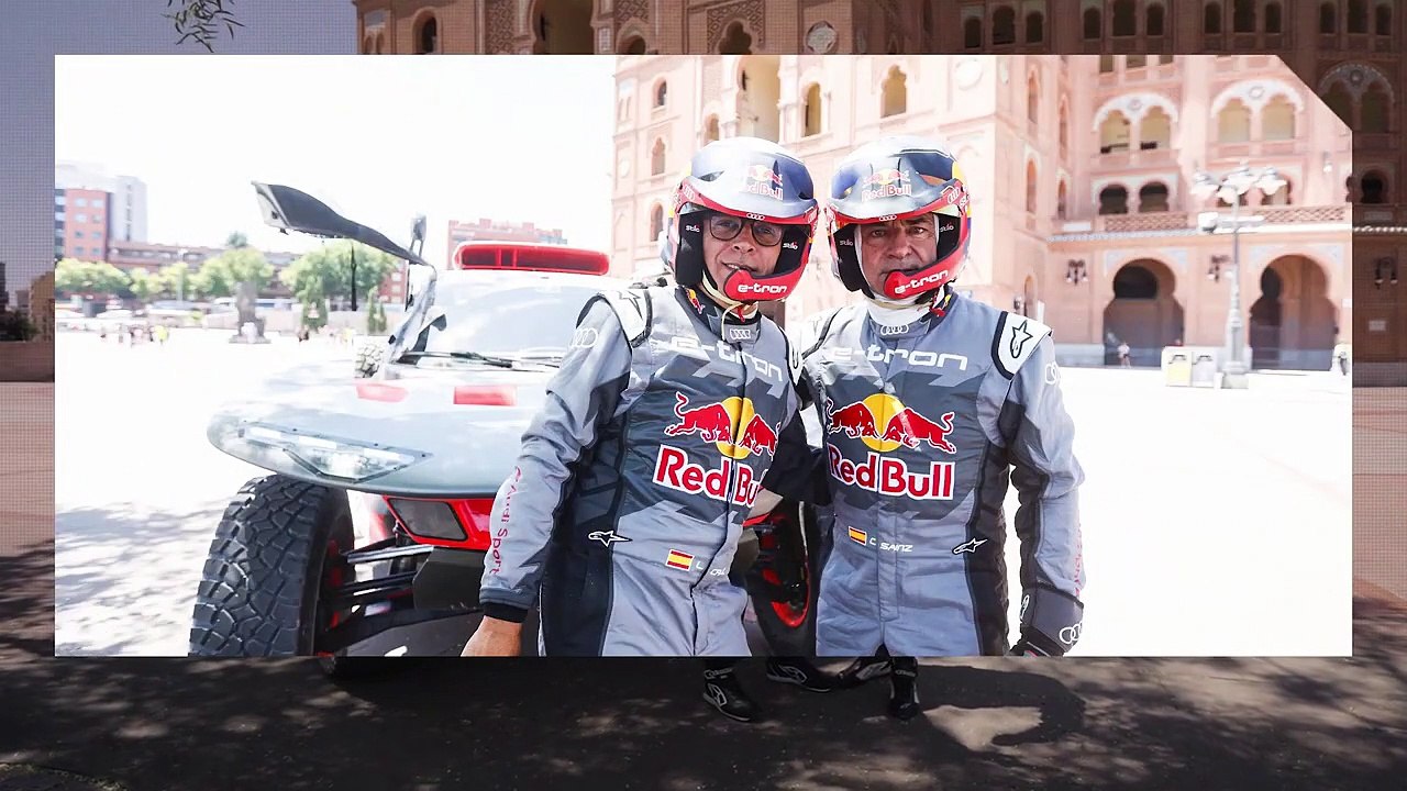 VÍDEO: Carlos Sainz por las calles de Madrid con su Audi RS Q e-tron del Dakar
