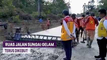 Sempat Ditinjau Presiden Jokowi, Perbaikan Ruas Jalan Kota Jambi-Sungai Gelam Terus Dikebut