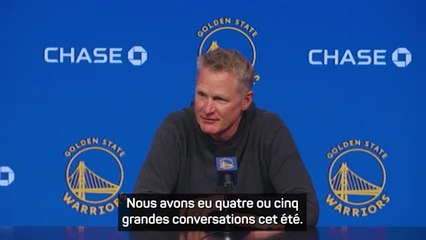 Warriors - Kerr : “Je suis très enthousiaste à l'idée d'entraîner Chris”