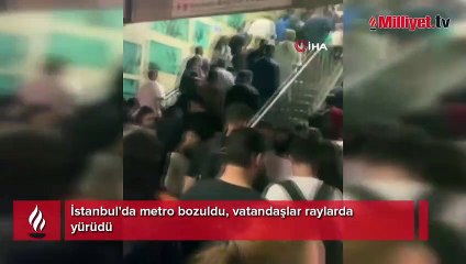 İstanbul'da metro arızası! İstasyonlarda yoğunluk yaşandı