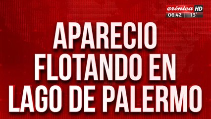 Apareció flotando en un lago de Palermo y aún no se sabe quién es