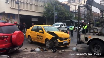 Accidente en el centro de San Salvador de Jujuy