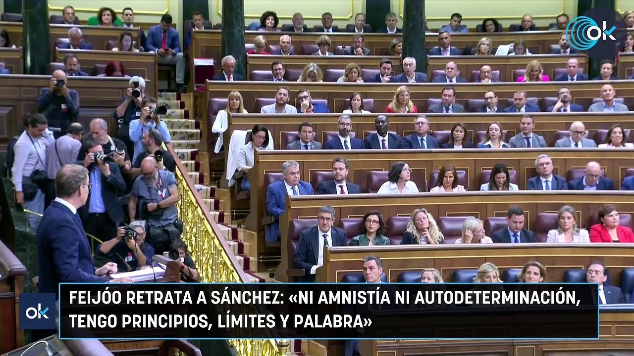 Feijóo retrata a Sánchez «Ni amnistía ni autodeterminación, tengo principios, límites y palabra»